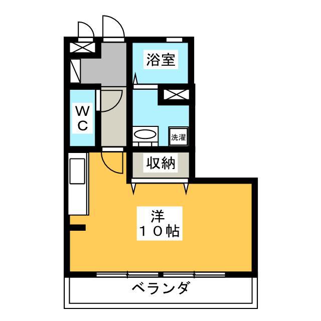 ドミールさつき(ワンルーム/1階)の間取り写真