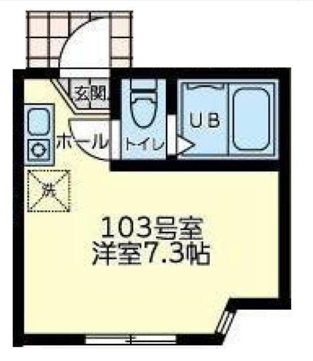 ユナイト保土ヶ谷ベニントン(ワンルーム/1階)の間取り写真