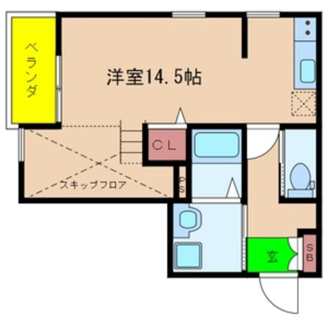 FORESTA末広(1K/2階)の間取り写真