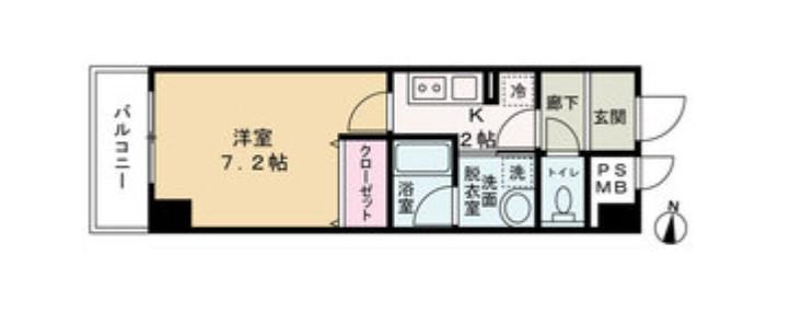 ネクサス立石(1K/2階)の間取り写真