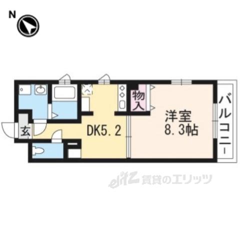 NプラスAYA(1DK/1階)の間取り写真