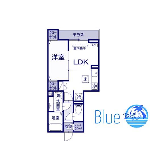 セレスティア西寺尾 A(1LDK/1階)の間取り写真