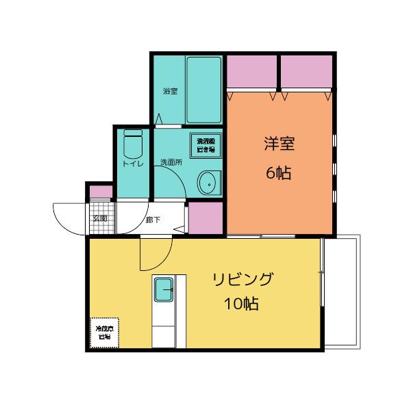 GRANDE神谷沢壱番館(1LDK/1階)の間取り写真