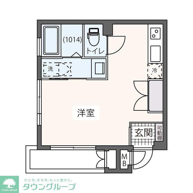 ネストミタ(ワンルーム/1階)の間取り写真