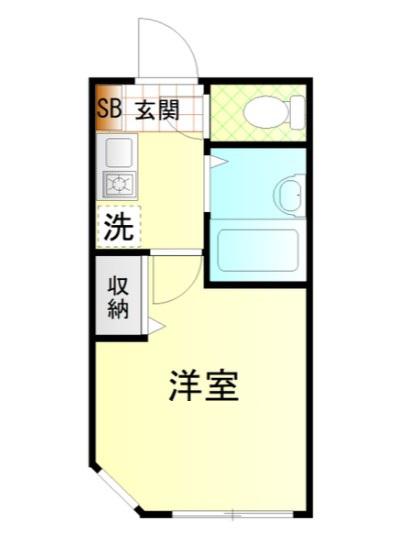 F-SQUARE(1K/1階)の間取り写真