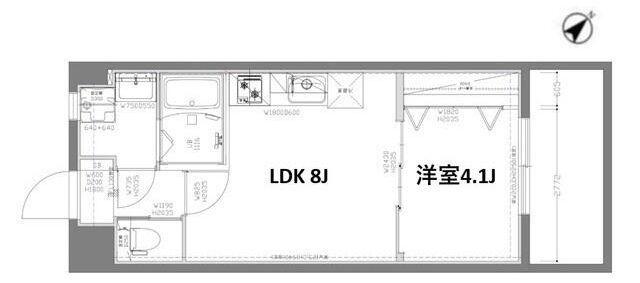 ウィルテラス押上(1LDK/3階)の間取り写真