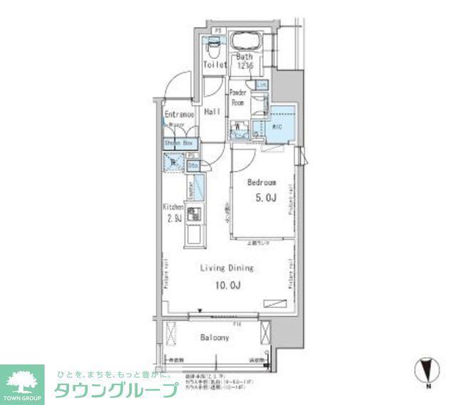 パークアクシス新御徒町イースト(1LDK/8階)の間取り写真