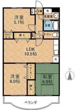 LIBERTEI(3LDK/3階)の間取り写真