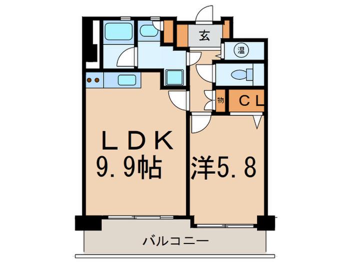 DAIWA芝浦ビル(1LDK/10階)の間取り写真