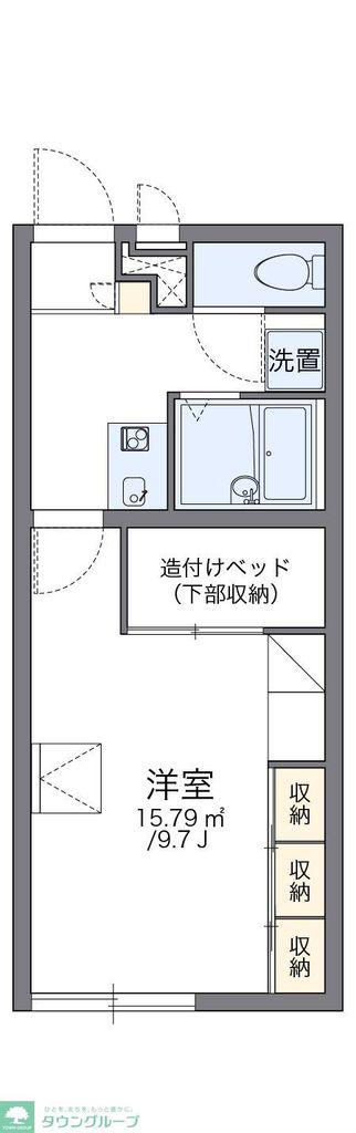 レオパレス一本杉(1K/1階)の間取り写真