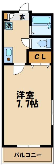 ベルメゾン(1K/1階)の間取り写真