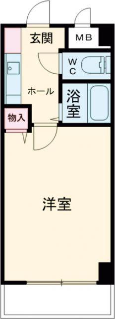 アークYS(1K/6階)の間取り写真