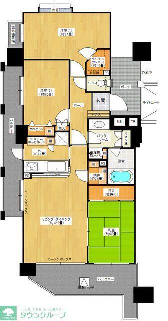 アーバンス浦和辻(3LDK/3階)の間取り写真