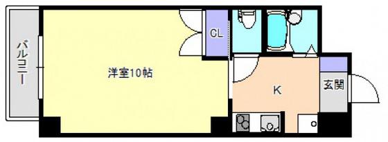 マンション雄創(1K/2階)の間取り写真