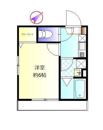 ランド金沢文庫(1K/3階)の間取り写真