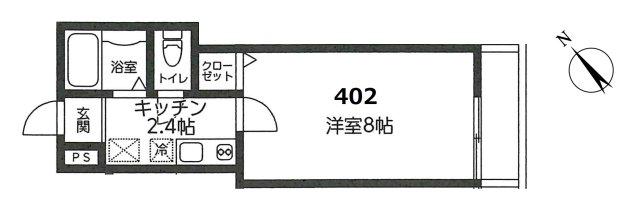レクシェル押上(1K/4階)の間取り写真