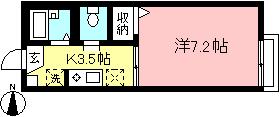 レシェンテ赤堤(1K/1階)の間取り写真