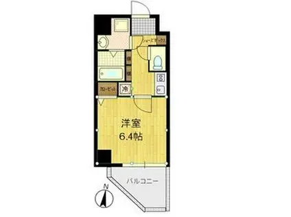 HRフロントリーガル難波ウエスト(1K/8階)の間取り写真