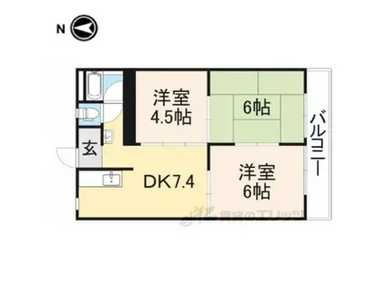 大和ビルマンション B棟(3DK/3階)の間取り写真