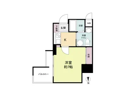 セレニテ梅田ルフレ(1K/5階)の間取り写真