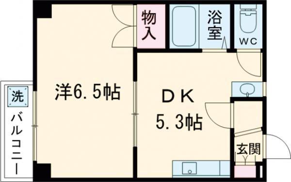 BELLENEIGE(1DK/1階)の間取り写真