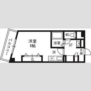 サテラ北34条(1K/5階)の間取り写真