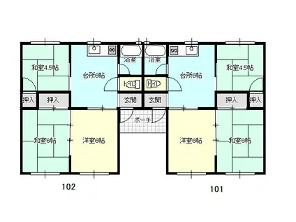 コーポ小松(3K/2階)の間取り写真