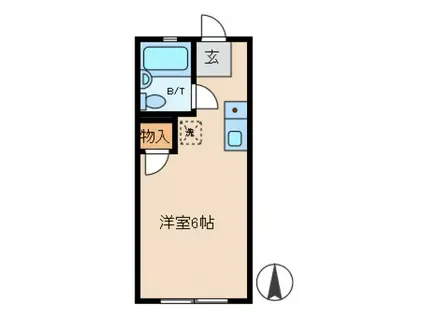 エーデルハイムK(1K/1階)の間取り写真