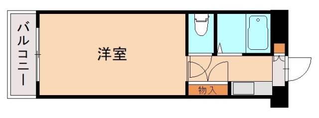 折尾自由ヶ丘センチュリー21(ワンルーム/4階)の間取り写真