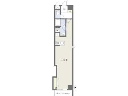 ミリアビタNO.38(ワンルーム/8階)の間取り写真