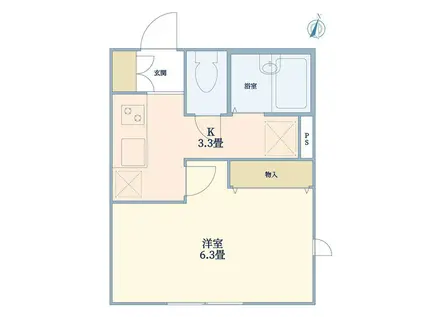 日吉アパートメント(1K/2階)の間取り写真