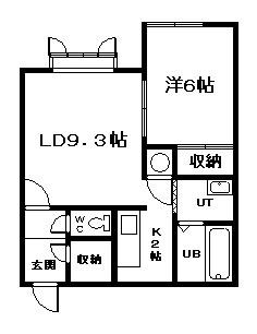 シエルエトワール(1LDK/2階)の間取り写真