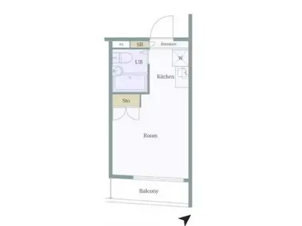 ビアメゾン三井PART22(ワンルーム/4階)の間取り写真