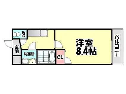 フジパレスフォーゲルI番館(1K/2階)の間取り写真