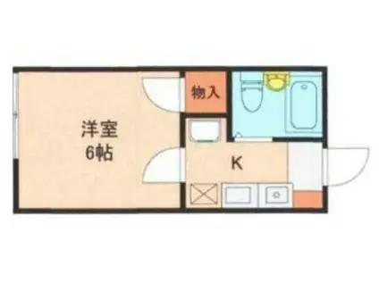 モアコーポ(1K/1階)の間取り写真