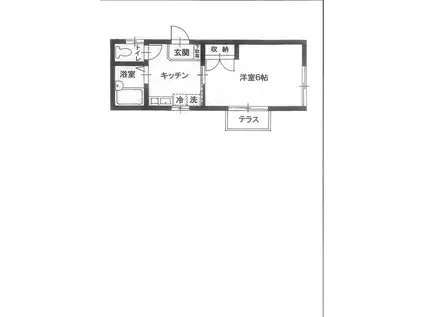 ハイツフタバ(1K/1階)の間取り写真
