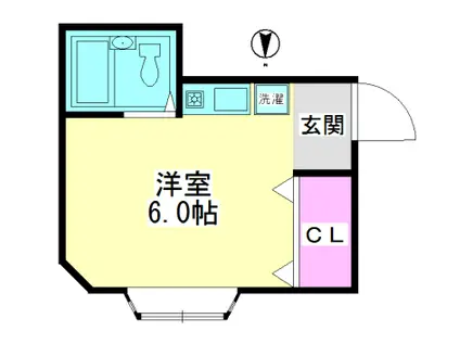 メゾンドホーヤ(ワンルーム/1階)の間取り写真