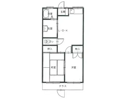 ハイツコンフォート(2LDK/1階)の間取り写真