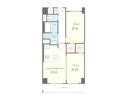 須賀様マンション(2LDK/3階)の間取り写真
