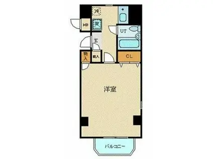 サンシティ祐天寺I(1K/6階)の間取り写真