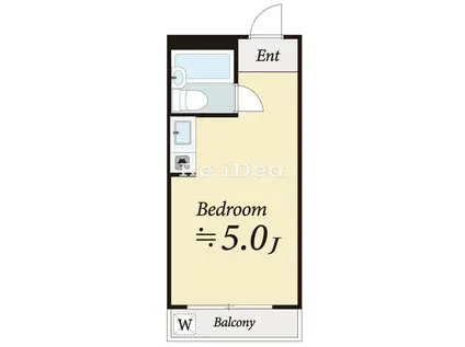 TOP・学芸大学第4(ワンルーム/3階)の間取り写真