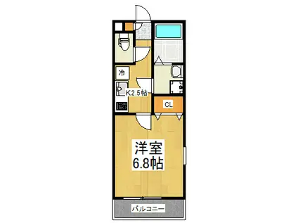 【ルネスガーデン】 (仮称)(1K/1階)の間取り写真