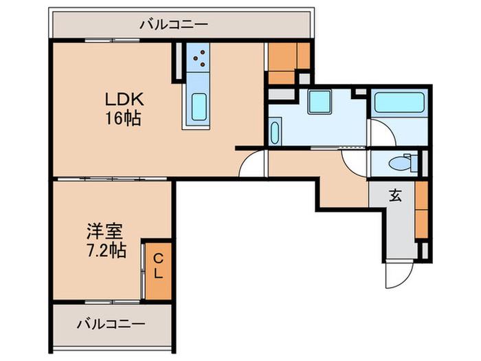 DAIWA CITY NAKASAKURAZUKA(1LDK/1階)の間取り写真