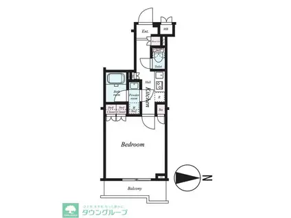 ルーブル武蔵新城参番館(1K/5階)の間取り写真