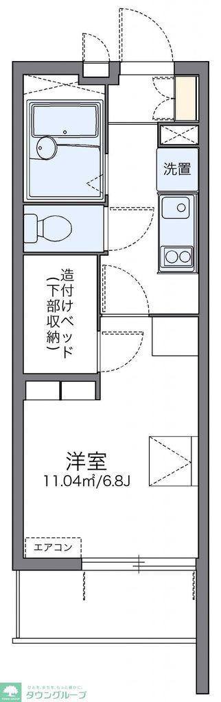 レオパレス光(1K/3階)の間取り写真