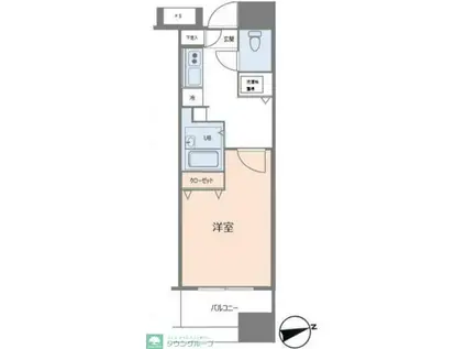 スカイコート八王子第5(1K/13階)の間取り写真