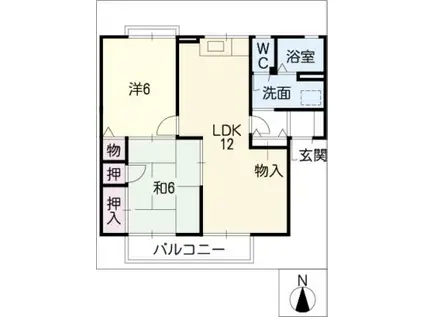 MYセジュール(2LDK/1階)の間取り写真