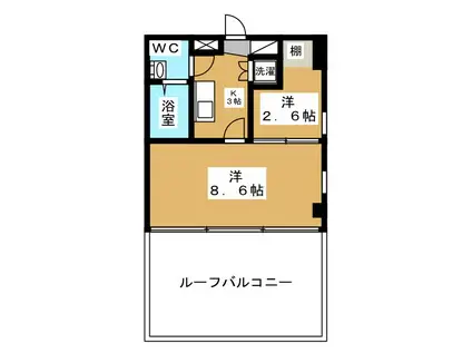 CCASA Y(2K/3階)の間取り写真