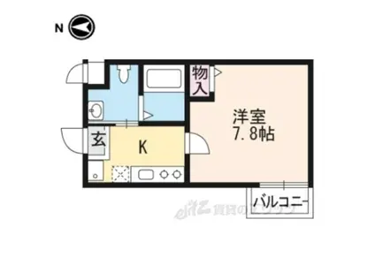 カーサフォレスタⅡ(1K/2階)の間取り写真