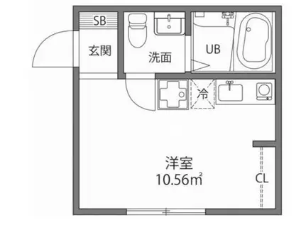 トトギーノ保土ヶ谷(ワンルーム/1階)の間取り写真
